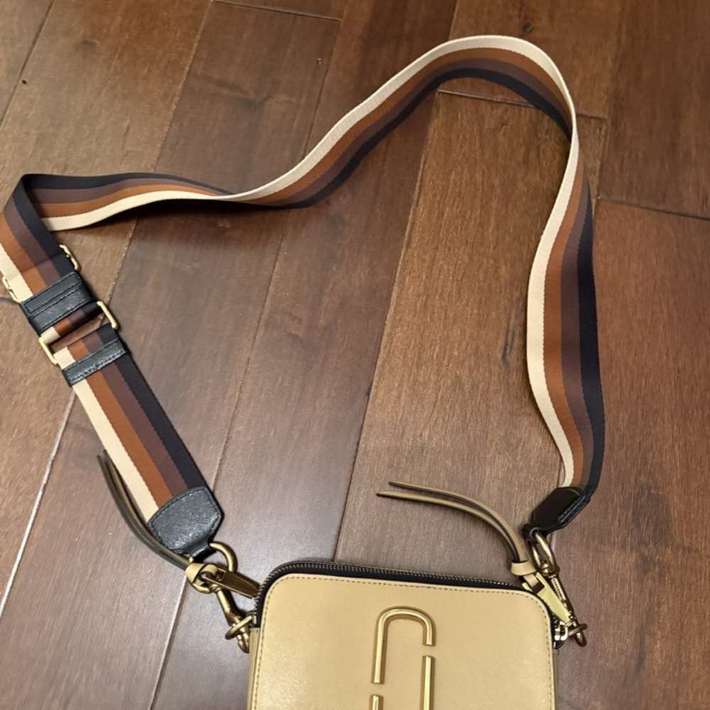 Marc Jacobs Snapshot Saffiano Leather Camera Bag Yellow Gold Hardware